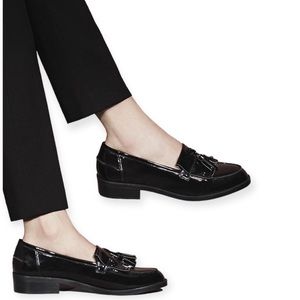 Steve Madden Meela Black Patent Leather Loafers